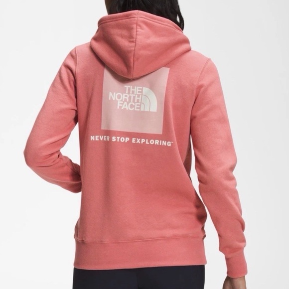 The North Face Women's NSE Hoodie. Size M Coral/ Salmon Pink Like New - Picture 2 of 6